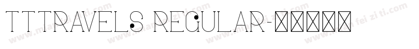 TTtravels regular字体转换